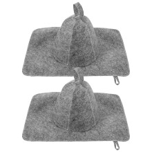 2Sets Grey Felt Sauna Set Comfortable Bath and Sauna Use