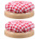 2Pz Cuscinetto Spilli Magnetico Zucca Con Base in Legno Per Ricamo DIY 1