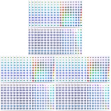 Autocollants Chiffres Ronds Multicolores Pour Organisation