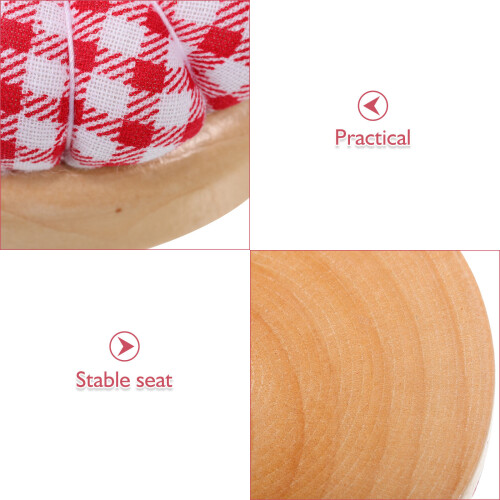 2Pz Cuscinetto Spilli Magnetico Zucca Con Base in Legno Per Ricamo DIY 2