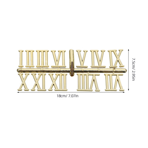 3Set Numeri Orologio ABS Dorati Kit Ricambio DIY Muro 1