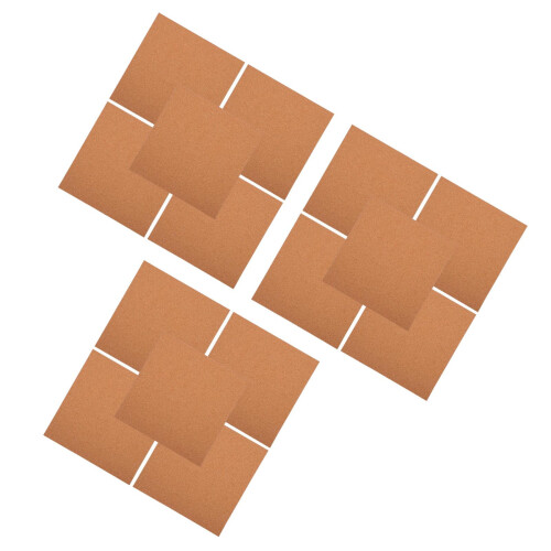 15Sheets Light Yellow Frameless Cork Wall Boards for Home Office Use 1
