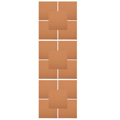 15Sheets Light Yellow Frameless Cork Wall Boards for Home Office Use 2