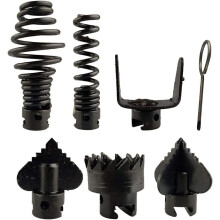 Drain Cleaning Tool Set 7PCS Pipe Dredge Cutter Head for Sewer Cleaner, Manganese Steel Fast Blockage Removal