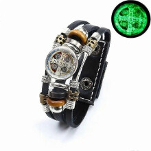(Style 2)2026 Hot!!  Saint Benedict Medal Leather Bracelet Catholic San Benito Glass Dome Snap Buttons Bangles Men Women Jewelry Accessories