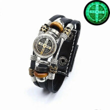 (Style 8)2026 Hot!!  Saint Benedict Medal Leather Bracelet Catholic San Benito Glass Dome Snap Buttons Bangles Men Women Jewelry Accessories