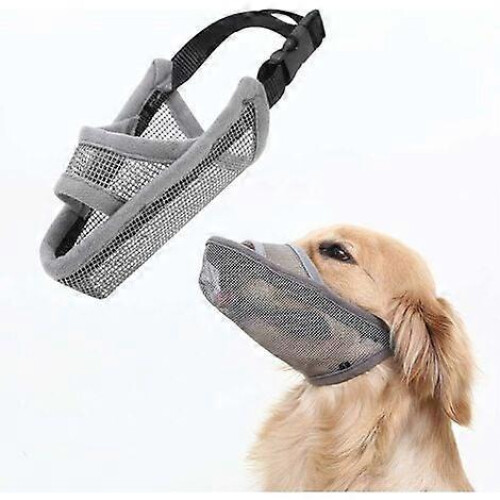 Nylon Muzzle for Small, Medium and Large Dogs, Breathable (XXS, Grey)
