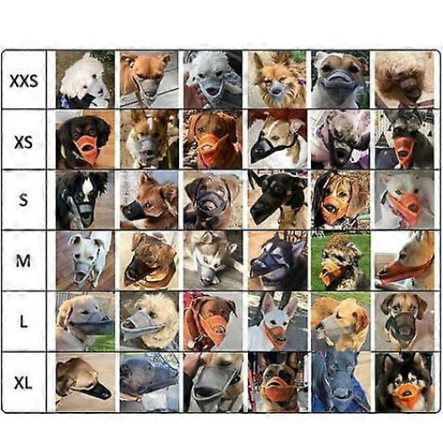 Nylon Muzzle for Small, Medium and Large Dogs, Breathable (XXS, Grey) 1
