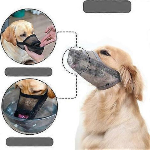 Nylon Muzzle for Small, Medium and Large Dogs, Breathable (XXS, Grey) 2
