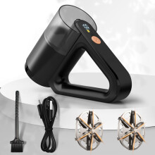 Rechargeable Fabric Shaver and Lint Remover with LED Display, 1200mAh Battery, Large Mesh, 6‑Leaf Blades for Clothes and Furniture