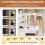 Vanity Dressing Desk with Sliding LED Light Mirror 11