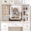 Vanity Dressing Desk with Sliding LED Light Mirror 9
