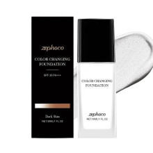 Zephoco Deep Skin Moisturizing Color Changing Foundation Liquid Lightweight And Suitable To Hold Makeup Moisturizing Natural Concealer Clear