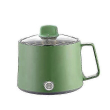 (Single Layers, Green) Mini Multifunction Cookers Non-stick Pan Electric Rice Cooker Cooking Machine Cook Pot Household Dormitory Hot Pot 1-2 People