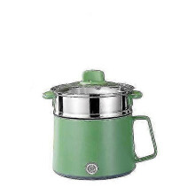 (Double Layers, Green) Mini Multifunction Cookers Non-stick Pan Electric Rice Cooker Cooking Machine Cook Pot Household Dormitory Hot Pot 1-2 People