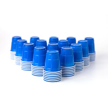 Disposable Shot Cups 2 oz 100 Pack Blue Plastic Shot Glasses for Parties Events Catering Easy Cleanup