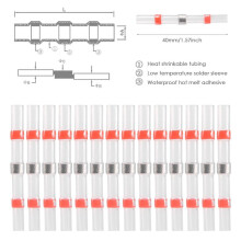 500 Pieces 22-18 AWG Red Solder Seal Wire Connectors Solder Heat Shrink Waterproof Wire Connectors Electrical Terminals