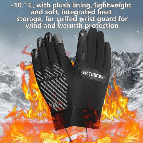 (S) Waterproof Rechargeable Usb Heated Gloves with Touchscreen Function for Men 1