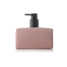 Ceramic Soap Dispenser 500ml Pink Bathroom Lotion Pump with OneHanded Dispensing and Drip Design