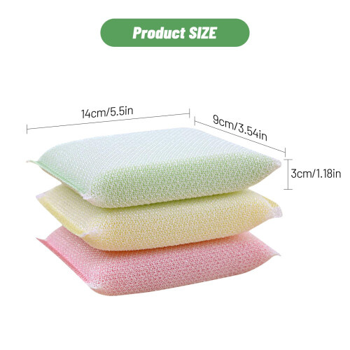 Kitchen Scrub Sponge 80 Pack Non Scratch Scouring Pad Reusable Gentle‑on‑Surface Multi‑Purpose Cleaning 1