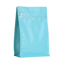 60 Pack Matte Metallic Coffee Bean Bags with Freshness Valve, Heat Seal Resealable Stand Up Pouches 4oz Blue