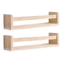Étagère murale lisse pour chambre d'enfant ou-Couleur bois