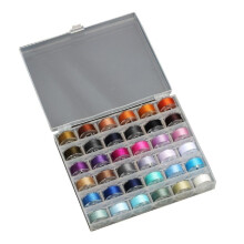 Transparent Sewing Machine Bobbins Set with Thread Organizer Box for Household DIY Sewing Projects