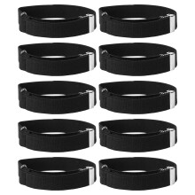 5Paren Sneldrogende Zwarte Elastische Mouwbanden Anti-Slip Shirt Stay