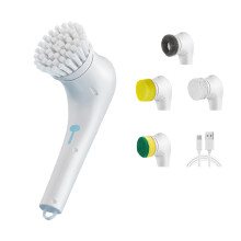 Brosse à récurer électrique multi-usage avec 5 têtes de brosse,
