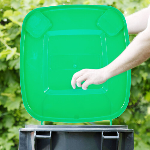 Coperchio Per Bidone Spazzatura Verde Robusto E Spesso 2