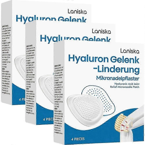 (3packs)Hyaluron Joint Relief Microneedles Patch Convenient Easy to Use Microneedles Patch for Elderly Active Adults