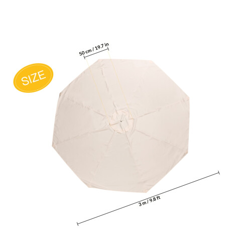 Cappuccio Ombrello Beige Anti Uv Tessuto Per Esterni 1