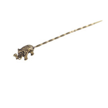 Metal Cigar Piercer Elephant Design Punch Tool with Durable Construction and Ergonomic Sculpted Grip