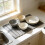 Foldable Diatomite Dish Drainer Mat 12 Leaves Fast-White 6