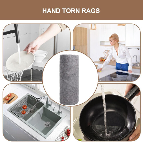 Reusable Kitchen Towels Roll 25x25cm Microfiber TearAway Sheets  Absorbency Lint Cleaning 1