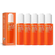(5PCS)1-5x SKIN Bright Icon Vitamin C + E + Ferulic Serum, Brightening & Soothing Face Serum, Helps Even Skin Tone, Vegan & Cruelty-Free