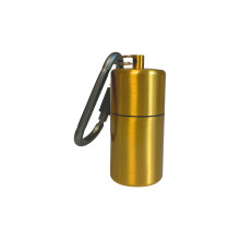 Waterproof Metal Cigarette Case for Men, Durable Zinc Alloy Holder with Detachable Keychain, Gold Large for 84mm