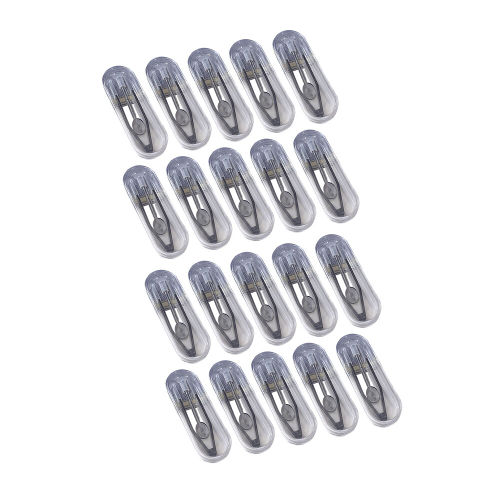 Black 20Pcs Contact Lenses Wearing Tool With Tweezers Stick For