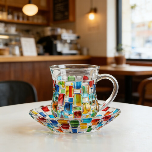 Striking Multicolored Cup Handicraftsman-Colorful coffee cup 2