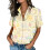 Women's Button-Down Shirts, Short Sleeve, V-Neck,-Sky Blue M 4