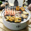Multifunctional Outdoor Grill With Cooking Warming And Tea-Red 6