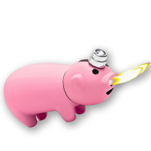 Cute Pig Refillable Butane Lighter Pink Dual Soft Flame Adjustable Mini Piggy Gift for Candles