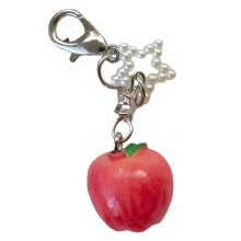 Niedlicher Mini-Frucht-Schlüsselanhänger mit Sternanhänger-Rot