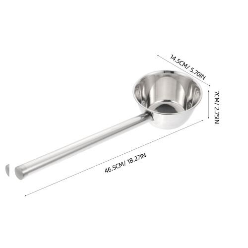 1Stk Haushalts Wasserschöpfer Mit Langem Griff Silber 1