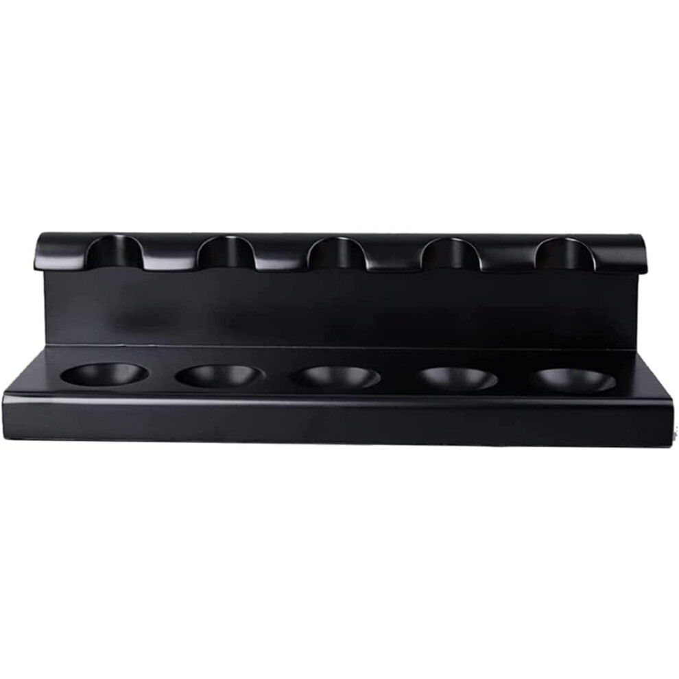 Black Wooden Tobacco Pipe Stand Rack Holder For 5 Pipes, Compact Spacesaving Display Organizer