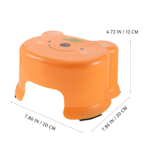 Kunststoff Tritthocker Kinder Bad Antirutsch Orange 1