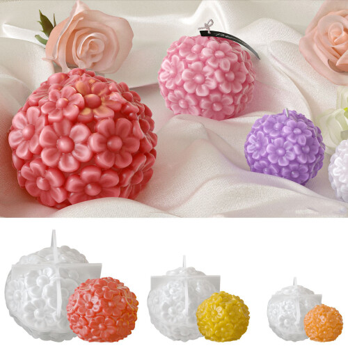 Multipurpose Candle Molds Flower Shape Epoxy Resin Mold for-M 2