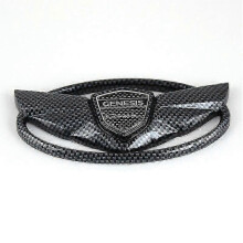 (Black Carbon Fiber) 2026 Hot!! 1pc GENESIS Coupe WING Auto Hood Car FrontTrunk Rear Lid Emblem Badge for GENESIS COUPE 2010-2015 Yalo