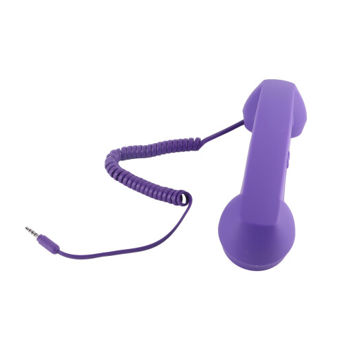 Vintage USB-C 3.5mm Phone Handset, ABS, Purple