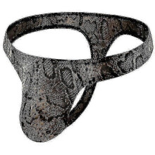 (L,Black snake pattern)2026 Hot!! Men's Leopard Print Thong G-string Underwear Tw